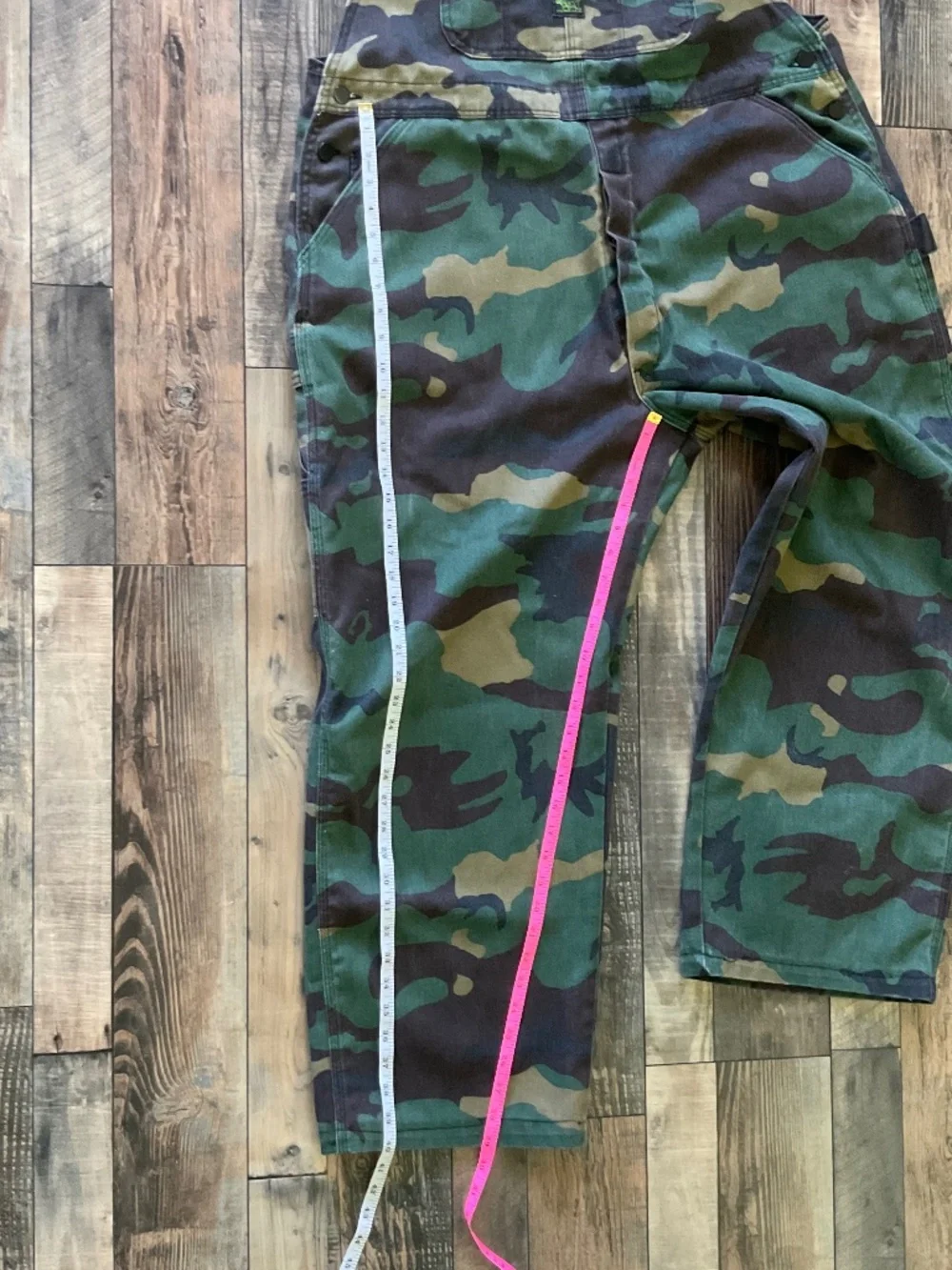 Pointer Vintage 80s Denim Camouflage Bib Overall Dungarees